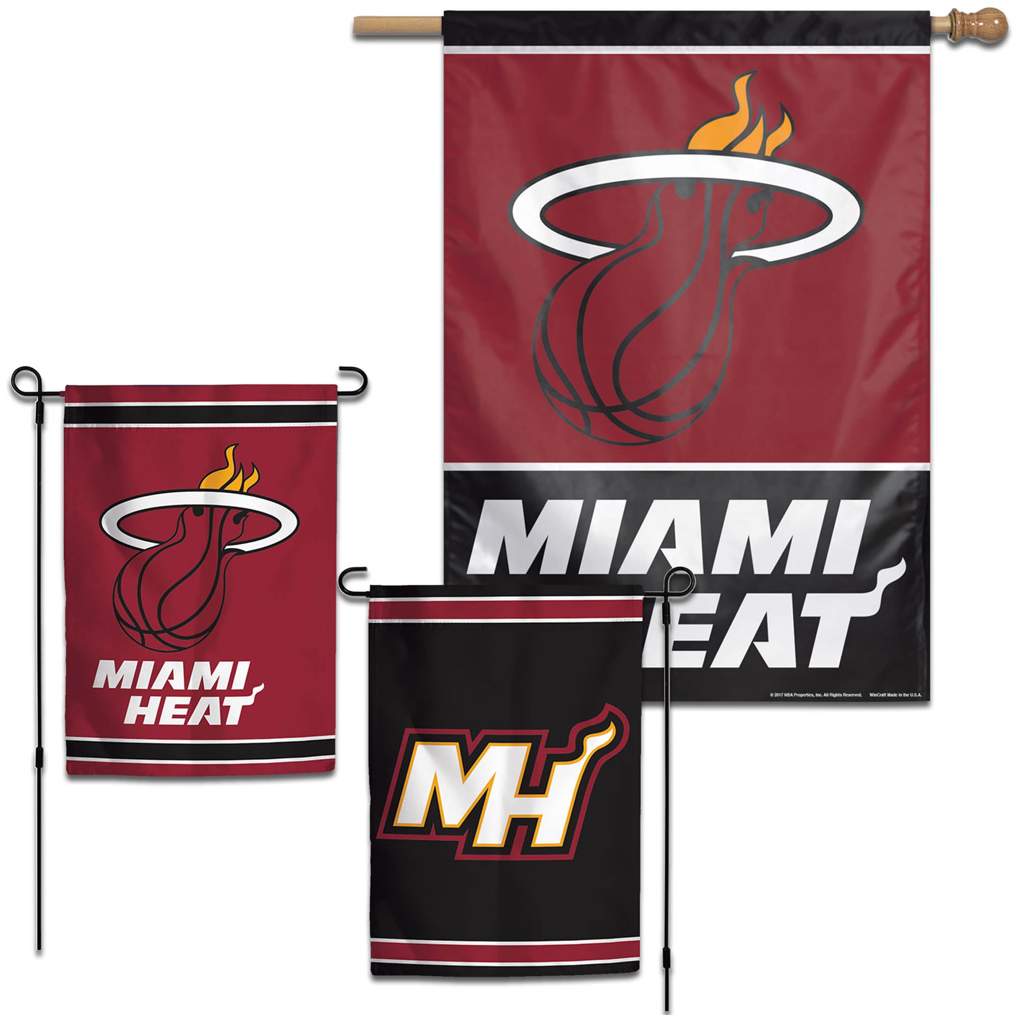 WinCraft Miami Heat Double Sided House Banner Flag 