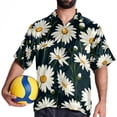 thumbnail image 4 of Daisy Men's Short Sleeve Poplin Shirt, Casual Printed Button Down Summer Beach Shirt - Unisex, 4 of 6
