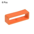 thumbnail image 3 of Uxcell 6pack Watch Strap Loop Fastener Rings 24mm Rubber Watch Holder Keeper Orange, 3 of 6