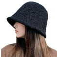 thumbnail image 5 of SikaFu Advanced Sensory Lamb Bucket Hat Female Autumn And Winter Plain Face Covered Face Warm Basin Hood Temperament Hats Spot Spot, 5 of 9