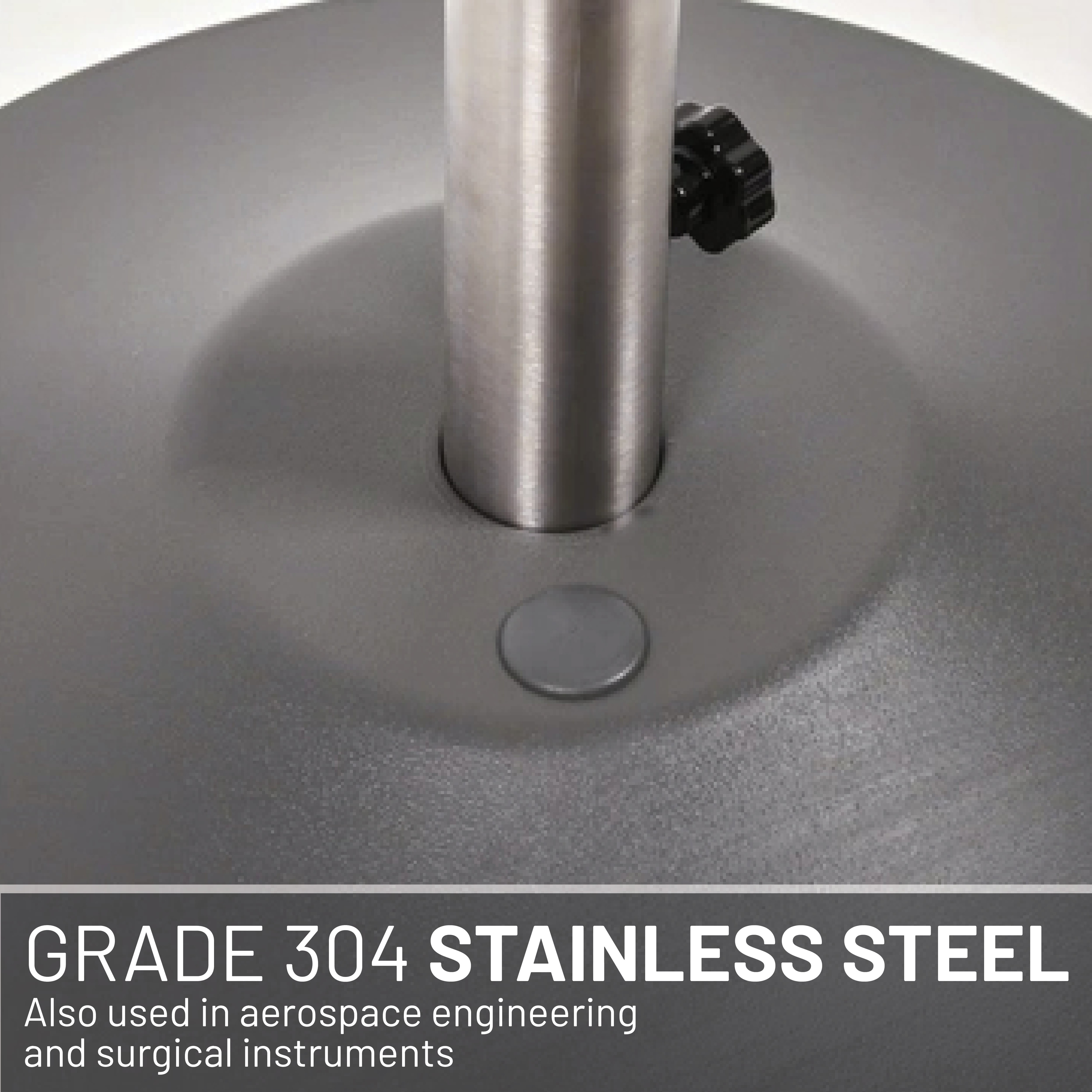 US Weight Free-Standing Fillable Umbrella Base - Rolling Base for Patio Umbrella Stand – Grey