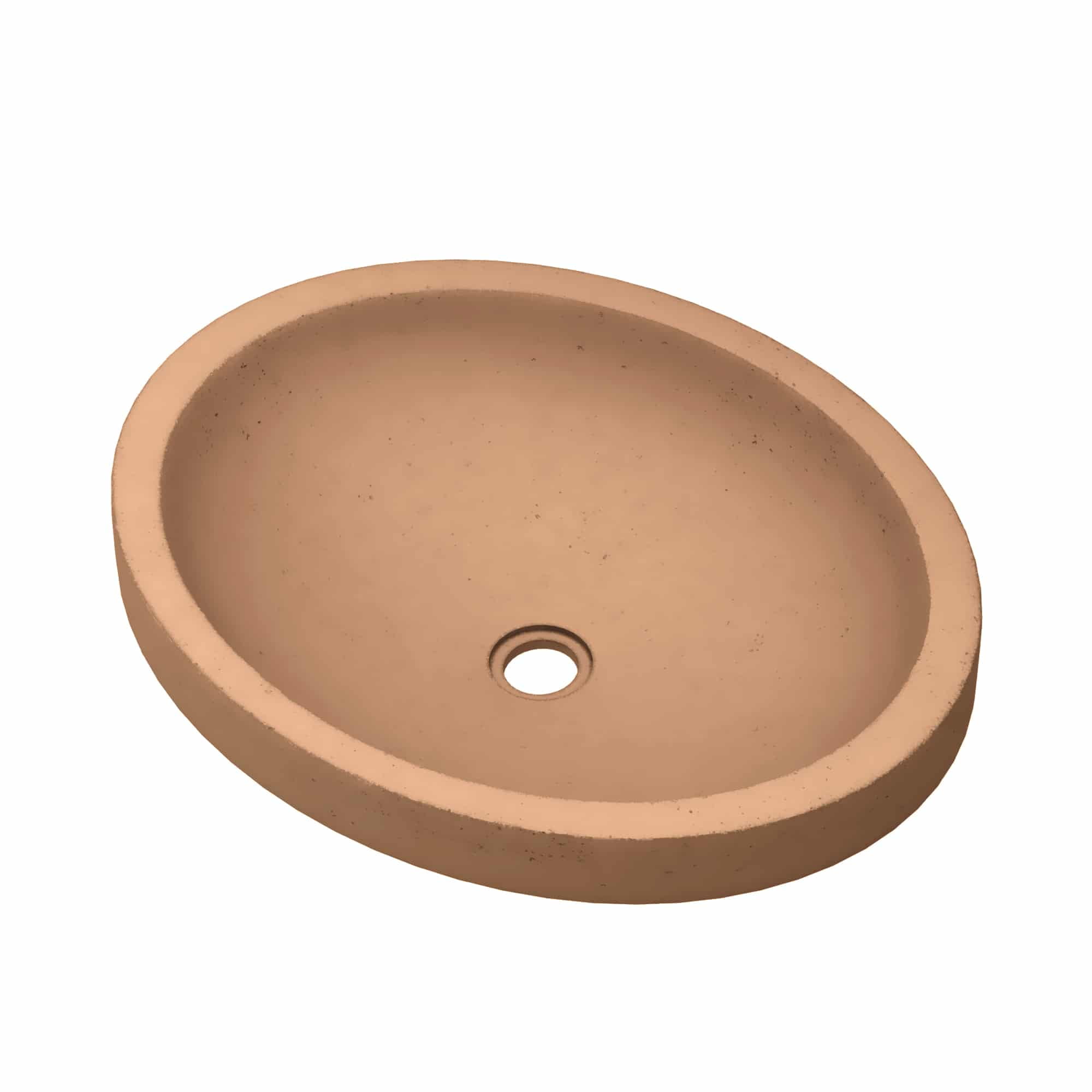 Native Trails NSL1916-C Nativestone 19" Oval Concrete Drop In Or Undermount Bathroom Sink