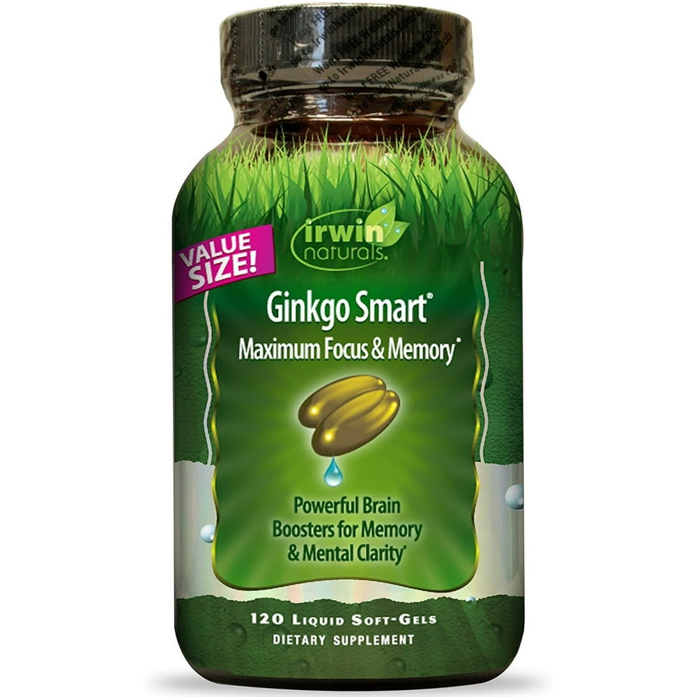 Irwin Naturals Ginkgo Smart Maximum Focus & Memory 120 Liquid SoftGels