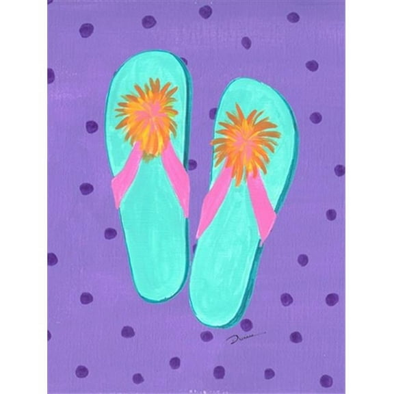 Carolines Treasures LD6152GF Flip Flops Purple Flag - Garden Size