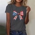 thumbnail image 2 of JSheng Women Casual Graphic Top Fashion Women's Independence Day Printed Casual Short Sleeved T-shirt Tops, 2 of 5