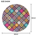 thumbnail image 6 of Round Waterproof Tablecloth 60×60 Inch, Boho Style Reusable Indoor/Outdoor Durable Table Cover for Party Kitchen Dinner Room Decor, 6 of 6