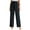 Black, variant on Staron Womens Linen Pants Casual Summer Lightweight 2025 Plus Size Drawstring High Waist Linen Wide Leg Trousers with Pockets Solid Elastic Waist Lounge Trousers