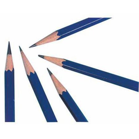 Blue Drawing Pencils - General's Hexagonal Non-Toxic Drawing Pencil, 6H Thin Tip, Blue, Pack of 12