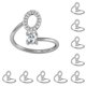 thumbnail image 3 of sweethay Anillo abierto con letras mayúsculas de cobre, anillos ajustables para interior y exterior, joyería decorativa para fiesta, regalo de O 10Conjunto, 3 of 6