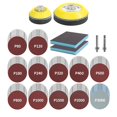 thumbnail image 1 of 120Pcs 3Inch Sanding Discs with 2 & 3Inch Backer Pads and Sanding Sponge Sander for Drill Grinder Tools,1 x Sanding Discs set, 1 of 7