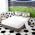 thumbnail image 4 of Erosebridal Letter S Soccer Ball Print Bedding Comforter Set, Sports Monogram Full Bedding Set for Kids Boys and Girls, Reversible 7-Piece, 4 of 6