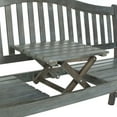 thumbnail image 4 of SAFAVIEH Mischa Outdoor Patio Bench with Center Lift, Ash Grey, 4 of 5