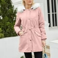 thumbnail image 4 of Winter Coats for Women Detachable Hooded Long Sleeve Coat Winter Warm Trench Outerwear Thermal Lined Jacket Fashionable Elegant Casual Winter Jackets for Women, 4 of 7