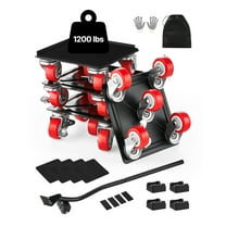 KFFKFF Furniture Dolly with 1200 lbs Capacity, Heavy-Duty Movers with 5 Swivel Wheels, Carbon Steel Platform, and Lifting Tool Set for Moving Appliances, Sofas, Refrigerators, and Washing Machines