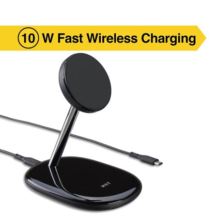 NXT Technologies Magnetic Wireless Charging Stand wih USB-C Cable for iPhone 12/13 Black (NX60458)