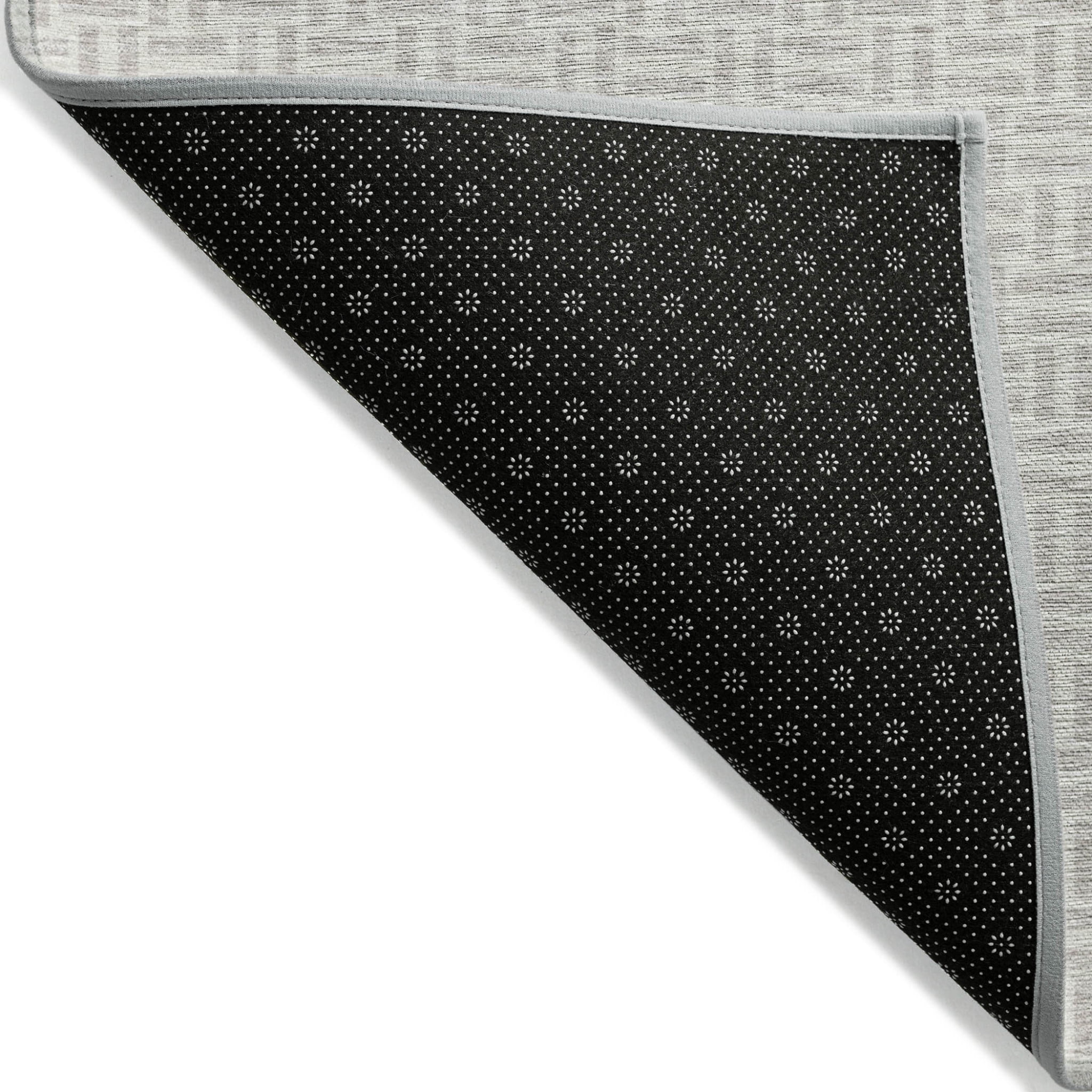 HomeRoots 594518 8 x 10 ft. Taupe & Silver Geometric Washable Indoor & Outdoor Rectangle Area Rug