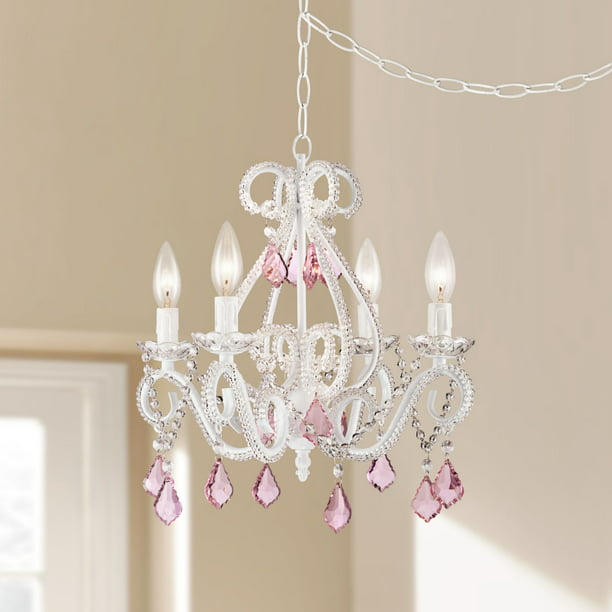 White Plug In Swag Chandelier, How To Install A Plug In Chandelier