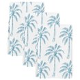 thumbnail image 2 of Teal Palm Tree Kitchen Towels Set of 3, Tropical Summer Botanical Forest Modern Absorbent Dish Towels for Kitchen, Microfiber Hand Towel, Quick Drying Tea Towel for Cleaning Decorative Dishcloths, 2 of 7