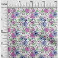 thumbnail image 2 of oneOone Cotton Jersey Medium Blue Fabric Asian Floral Craft Projects Decor Fabric Printed By The Yard 58 Inch Wide, 2 of 4