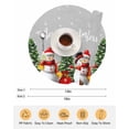 thumbnail image 6 of 15 Inch Round Placemats Set of 4, Gray Christmas Snowman Non Slip Heat Insulation PP Table Mats, Winter Snowflake Pine Tree Washable Place Mats for Kitchen Dining Party Table Decor, 6 of 7