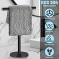 thumbnail image 3 of Bathroom Hand Towel Holder Stand T-Shape Hand Towel Holder Stand SUS304 Stainless Steel for Bathroom Kitchen or Vanity Countertop, 3 of 6