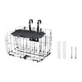 thumbnail image 2 of Almencla Bike Basket Front Decor Lightweight Simple Sundries Container Cycling Basket Thick Black with Lid, 2 of 8