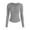 Gray, variant on Kaemgyyd Women’s Long Sleeve Shirts Casual Button Slim Ribbed Tops Solid Color Basic Fall Base Layered Tight Tee