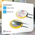 thumbnail image 3 of Rome Tech ML1220 Rechargeable Coin Cell Battery w/Tabs (RT-COIN-02) (2 Pack), 3 of 5