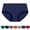 #01 Royal Blue, variant on Women's Mid Rise Solid Cotton Brief Panties Soft Stretch Breathable Full Coverage Underwear Comfort Daily Ladies Bikini Panties ,XS,Light Gray