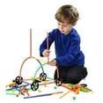 thumbnail image 3 of Playlearn 800pc Building Straws & Connectors STEM Educational Toy for Kids, 3 of 7