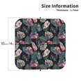 thumbnail image 2 of Pofeuu Colorful Tropical Leaves Print Coasters for Drinks, 4Pack PU Leather Coasters, Bar Drink Coasters for Tabletop Protection, Furniture from Damage-Square, 2 of 6