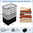 thumbnail image 2 of 80L Large Tall Laundry Hamper with 4 Wheels, Collapsible Waterproof Freestanding Basket with Removable Bag and Handles for Bedroom, Bathroom, Dorm & Laundry Room (Gray,S), 2 of 4