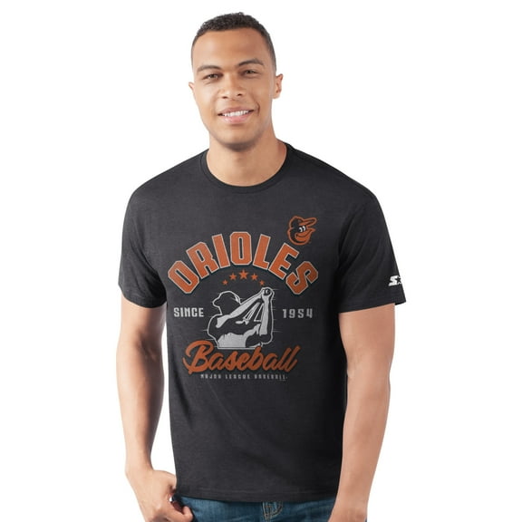 Men's Starter  Black Baltimore Orioles Prime Time Batter T-Shirt