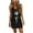 Black, variant on IROINNID Sundress For Women Casual Summer Drawstring Waist Camis Sleeveless V-Neck Dress Short Prints Dress