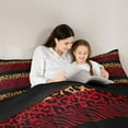 thumbnail image 5 of jejeloiu Cartoon Cheetah Pattern Bedding Comforter Set,Geometric Stripe Line Twin Comforter Sets,Pink Zebra Print Bedding Set For Girl Teens,Breathable Home Decor Reversible,2pcs, 5 of 8