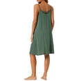 thumbnail image 3 of INSPIRE CHIC Women's Valentines Day Nightgown Sleeveless Spaghetti Strap Cross Back Sleepwear Dress Nightwear M Green, 3 of 6
