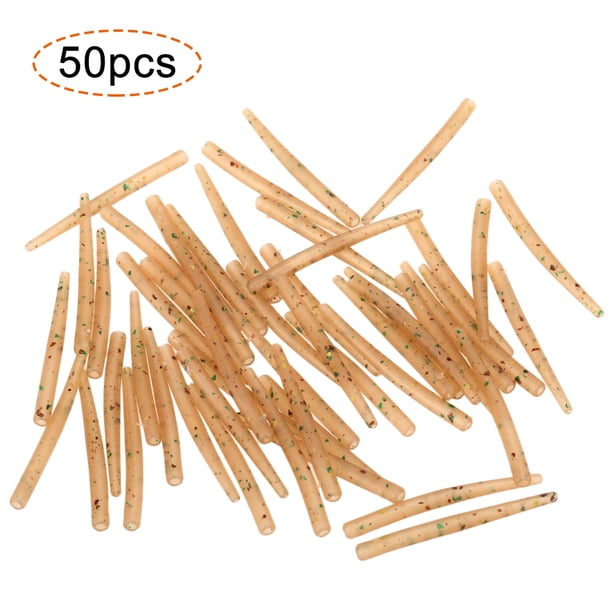 Manga 100unids 38 mm Anti Tangle mangas de goma Conectar con gancho de pesca Carpa Grueso Accesorios de pesca Romacci Manga