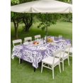 thumbnail image 4 of Outdoor Tablecloth with Umbrella Hole for Patio/Picnic/Party/Camping, Purple Coral Coastal Waterproof Table Cloth Rectangle Table Cover Washable, White Summer Ocean Seaside (52"x 70"), 4 of 9