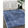 thumbnail image 3 of Ahgly Company Machine Washable Indoor Round Industrial Modern CornflowerBlue Area Rugs, 5' Round, 3 of 7
