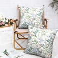 thumbnail image 2 of Colorful Floral Elegant Linen Pillow Covers Beautiful Flowers and Leaves Decorative Pillowcase for Living Room Patio Car White Square Cushion Covers 20x20 2 Pack, 2 of 6