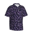 thumbnail image 2 of Daiia Lavender Flowers Hawaiian Shirt for Men Gentle Cotton Regular Short Sleeve Casual-XX-Large, 2 of 9