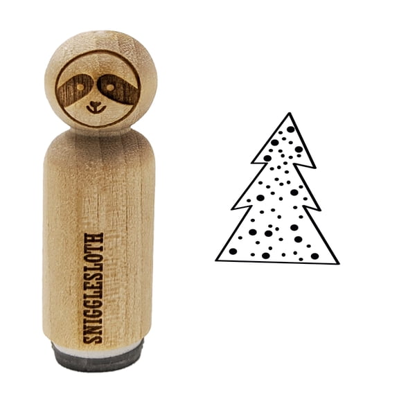 Snowy Woodland Tree Rubber Stamp for Scrapbooking Crafting Stamping - Mini 1/2 Inch