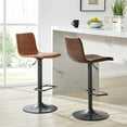 thumbnail image 4 of New Pacific Direct Bruce PU Gaslift Bar Stool in Toasted Dark Brown (Set of 2), 4 of 13