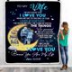 thumbnail image 3 of LHSHID Personalized to My Wife Blanket from Husband I Love You You are My Life Moon Wife Birthday Anniversary Valentines Day Christmas Customized Fleece Throw Blanket, 3 of 5