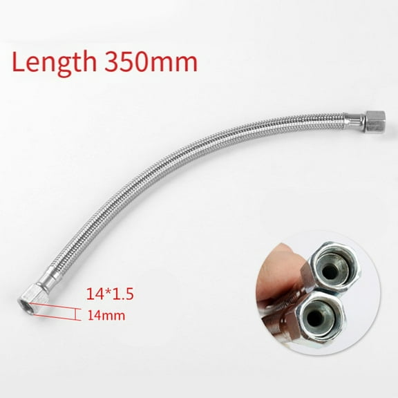 1Pc Air Compressor Tube Stainless Steel 350Mm Air Compressor Flexible Hose Air Pump Check Valve Connecting Pipe