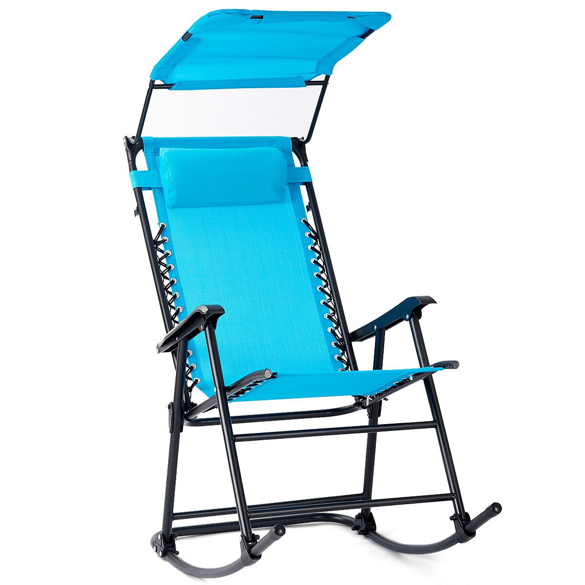 Folding Rocking Chair Rocker Porch Zero Gravity Furniture Sunshade