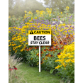 thumbnail image 6 of Eveokoki 12 x 8 inch “Caution Bees - Stay Clear” Lawn Yard Sign with 12.8 inch Stake, 2 mil Laminated Rustproof Aluminum Outdoor Decor, 6 of 6