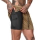 thumbnail image 1 of Shorts deportivos 2 en 1 para hombre Hombres 2-en-1 Entrenamiento Pantalones cortos para correr Deporte Cadera Fitness Ligero Gimnasio Yoga Entrenamiento Ropa deportiva Corbata Cinturón Cintura Pantal, 1 of 5