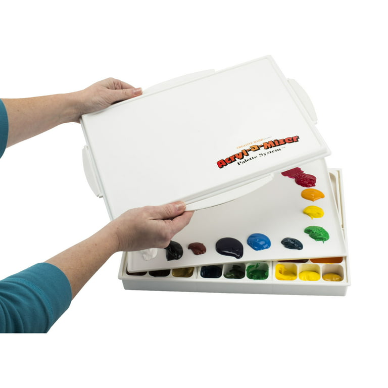 Acryl-A-Miser Artist Airtight Acrylic Palette For Saving Paint - Leak  Proof, Multi Purpose, 21 Compartments