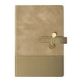 thumbnail image 2 of A5 Reusable Notebook Leather Journal, 224 Pages Lined Writing Diary with Metal Buckle Closure, Business Notebook for Office Travel, Coffee, 2 of 9